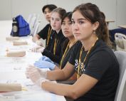 High school students attending Nursing Camp in Summer at the UC Irvine Sue $ Bill Gross School of Nursing.